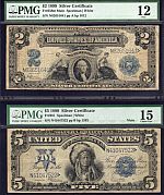 Fr.258m & Fr.281m, 1899 $2 and $5 Silver Certificate Mule-Variety Notes